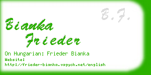 bianka frieder business card